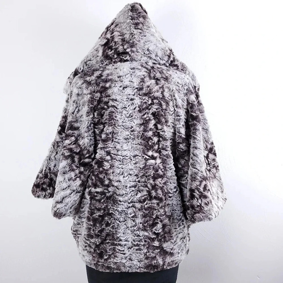 DOLCE VITA FAUX FUR CHINCHILLA ZIP HOODED JACKET  XS - Picture 5 of 14